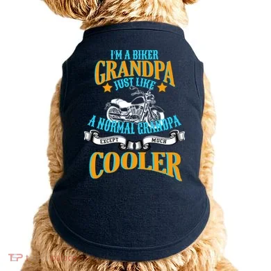 Cool Biker Grandpa Doggie Tank