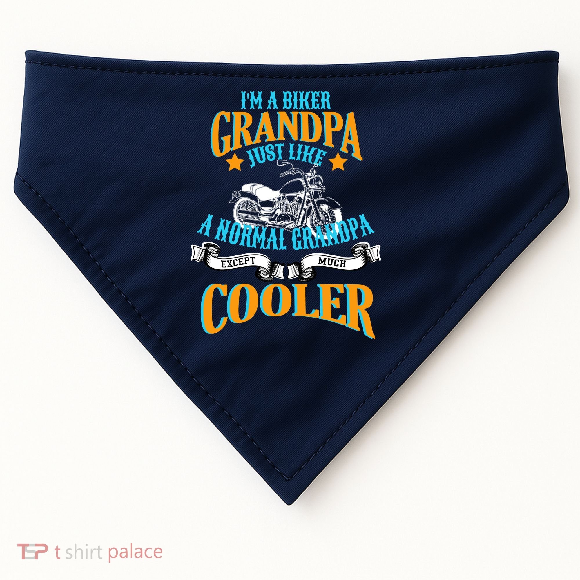 Cool Biker Grandpa USA-Made Doggie Bandana