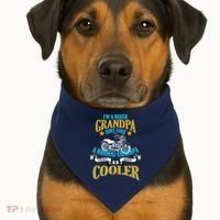 Cool Biker Grandpa USA-Made Doggie Bandana thumb 1