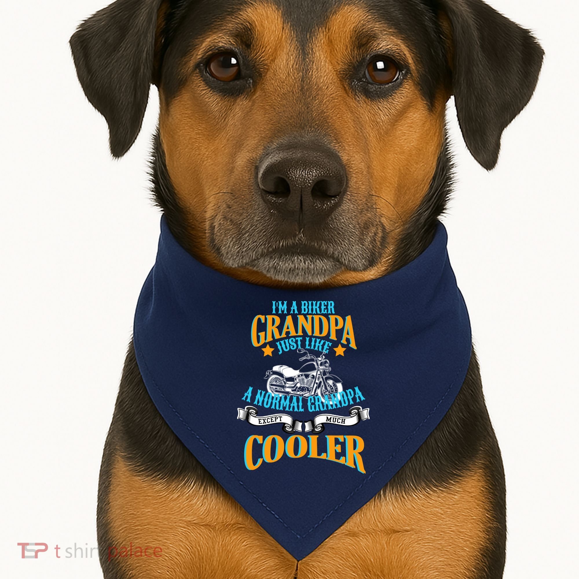 Cool Biker Grandpa USA-Made Doggie Bandana