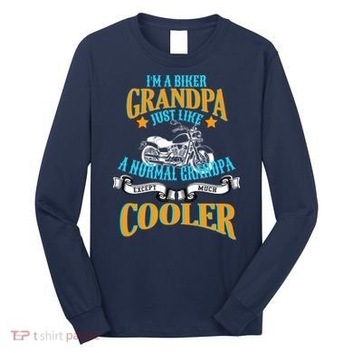 Cool Biker Grandpa Long Sleeve Shirt