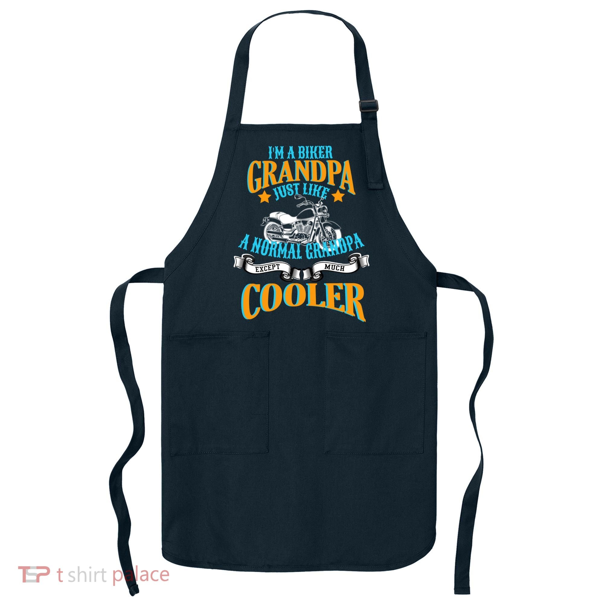 Cool Biker Grandpa Apron