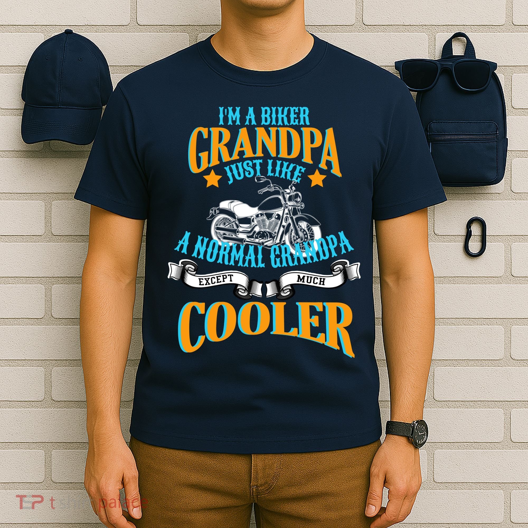 Cool Biker Grandpa T-Shirt