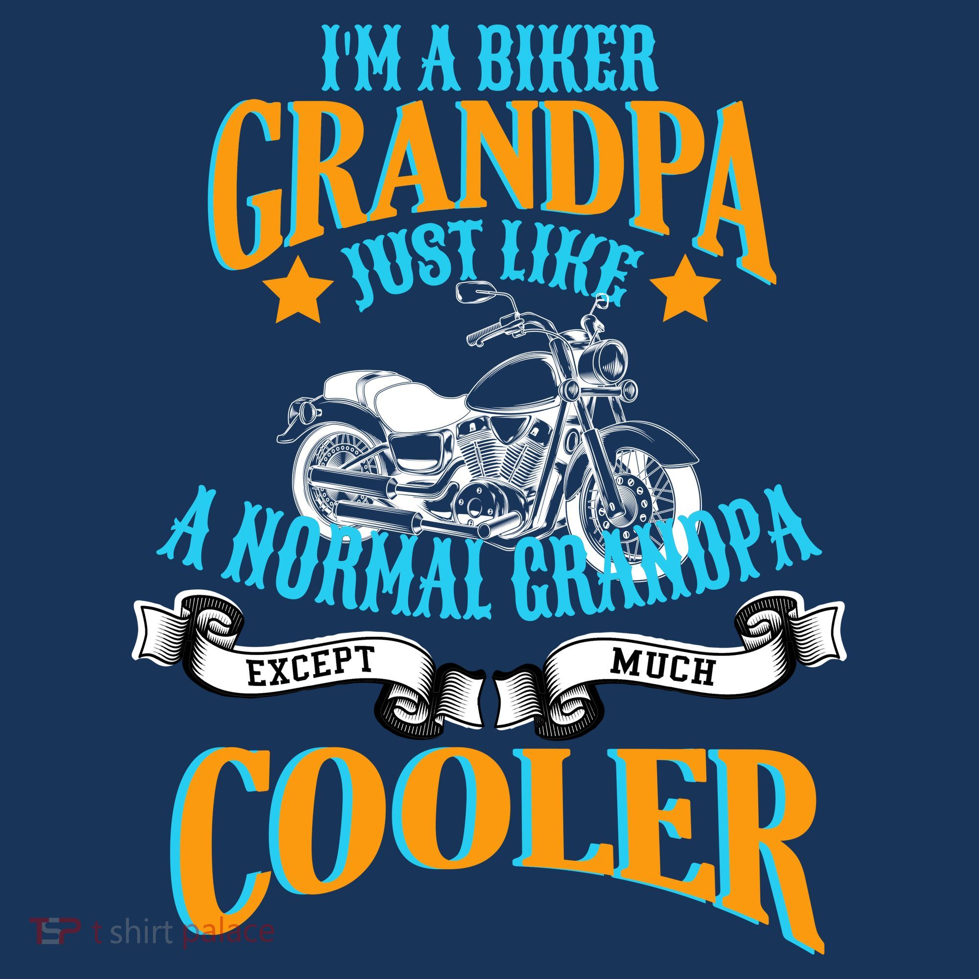 Cool Biker Grandpa Coaster