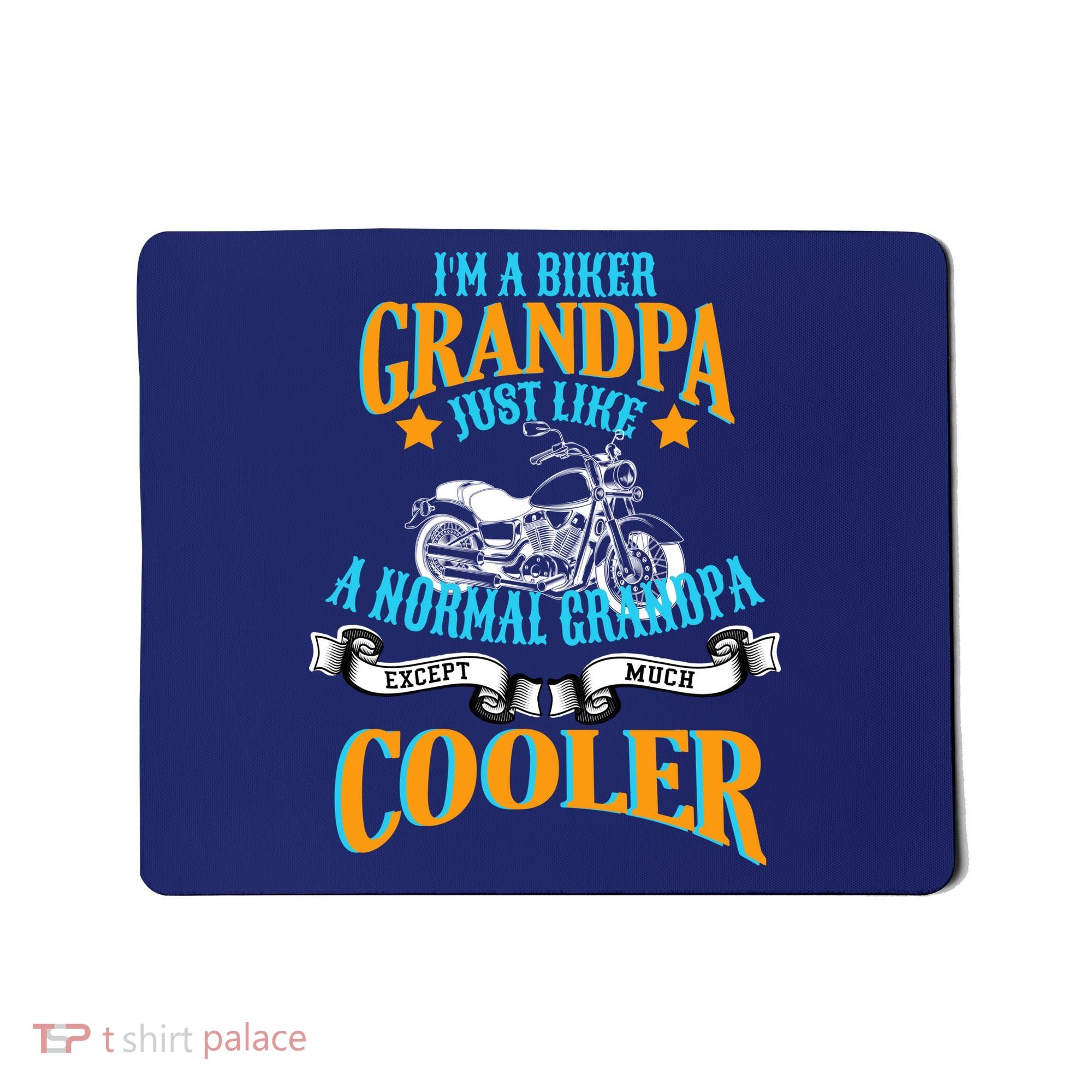 Cool Biker Grandpa Mousepad