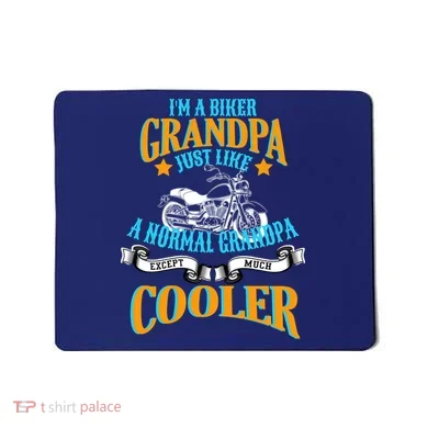 Cool Biker Grandpa Mousepad