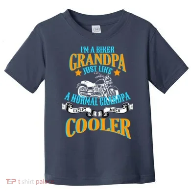 Cool Biker Grandpa Toddler T-Shirt