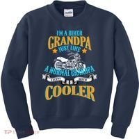 Cool Biker Grandpa Kids Sweatshirt thumb 0