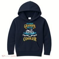 Cool Biker Grandpa Kids Hoodie thumb 0