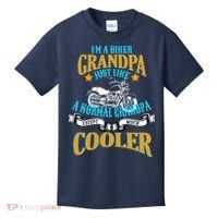 Cool Biker Grandpa Kids T-Shirt thumb 0