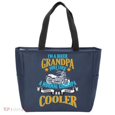 Cool Biker Grandpa Tote Bag