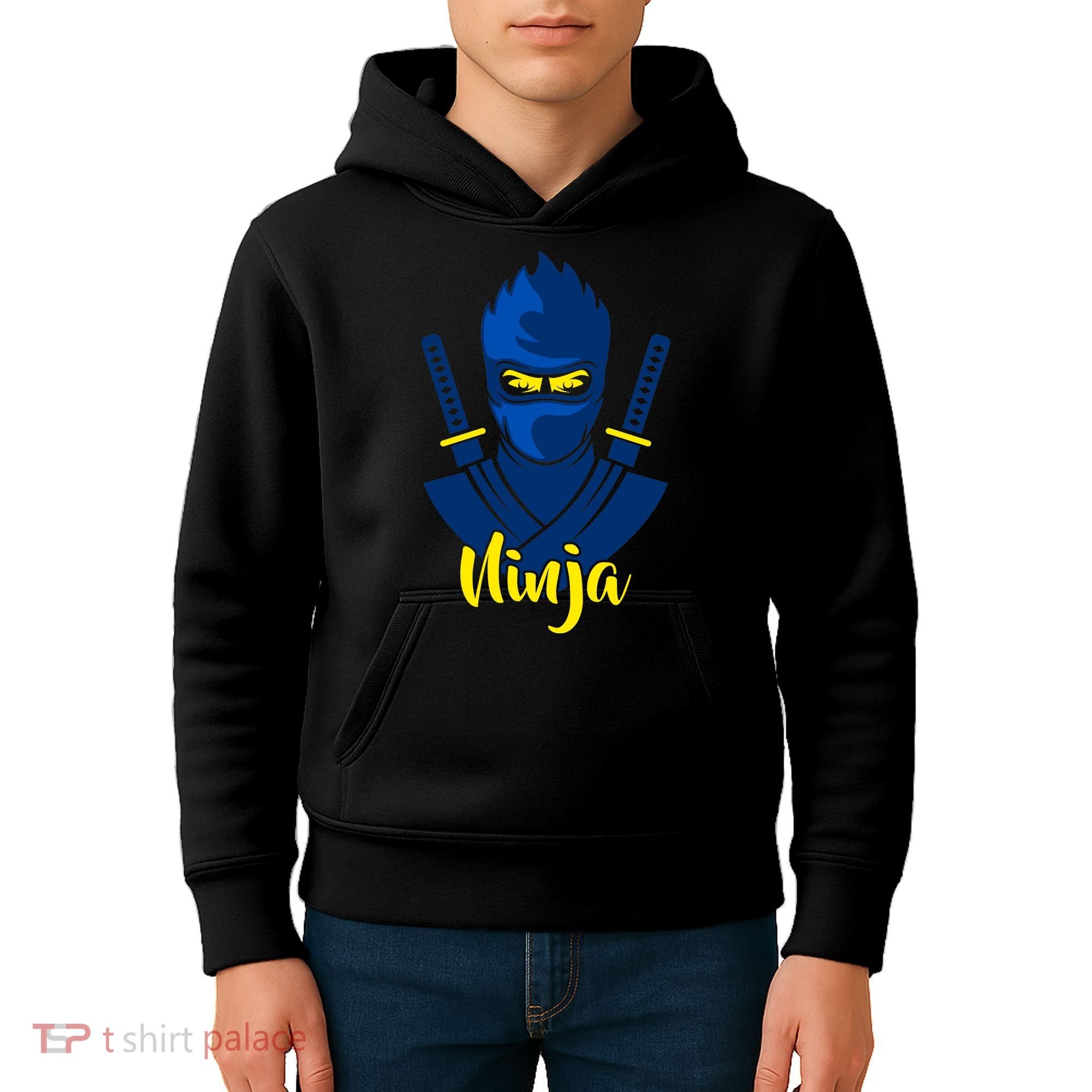 Cool Blue Ninja Kids Hoodie