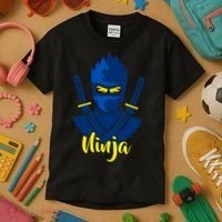 Cool Blue Ninja Kids T-Shirt thumb 3