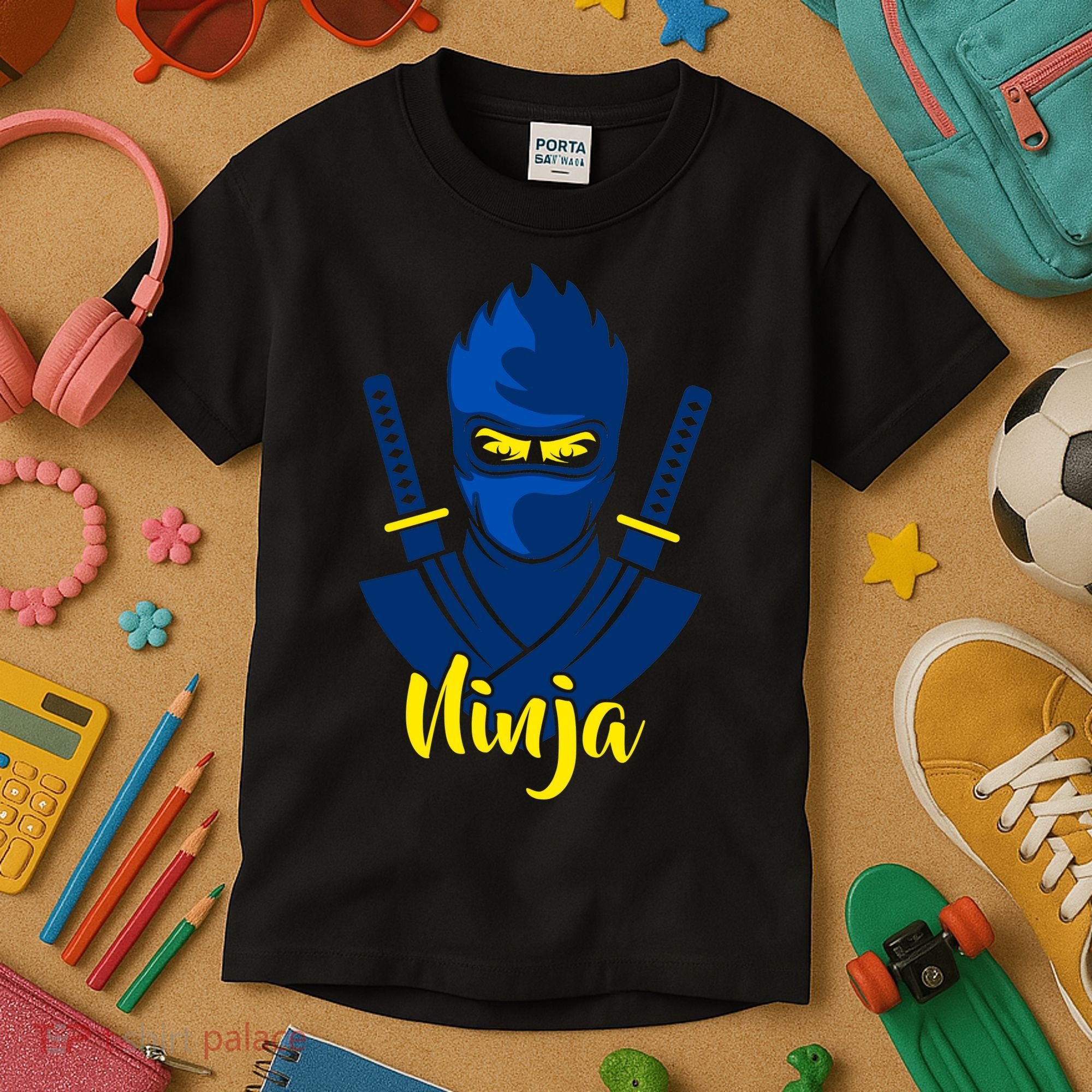 Cool Blue Ninja Kids T-Shirt