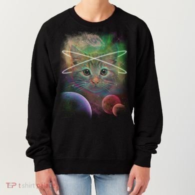 Cool Cat Nebula Space Universe  Women's Sweatshirt