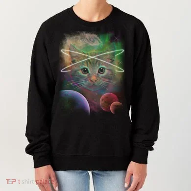 Cool Cat Nebula Space Universe  Women's Sweatshirt