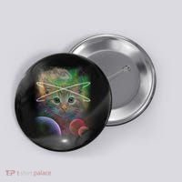 Cool Cat Nebula Space Universe  Button thumb 0
