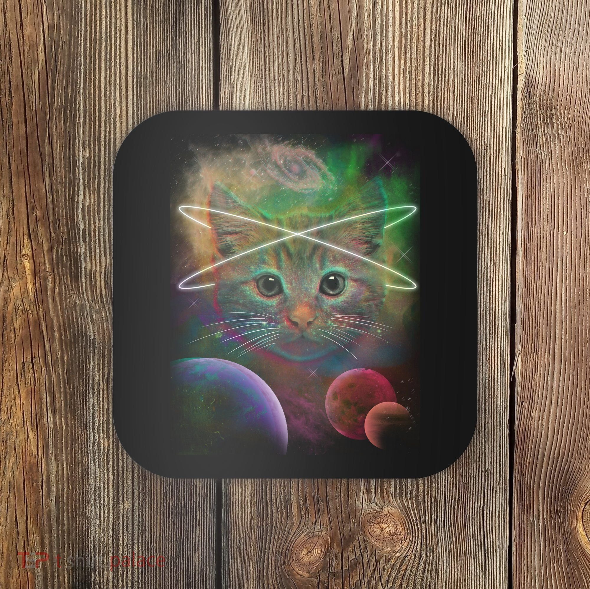 Cool Cat Nebula Space Universe  Coaster