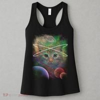 Cool Cat Nebula Space Universe  Women's Tank Top thumb 3