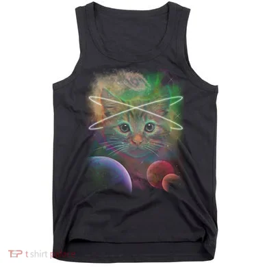 Cool Cat Nebula Space Universe  Tank Top
