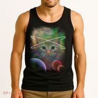 Cool Cat Nebula Space Universe  Tank Top thumb 3