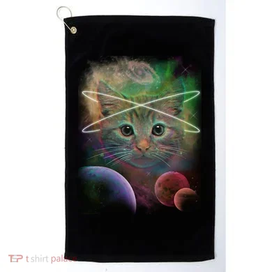 Cool Cat Nebula Space Universe  Golf Towel