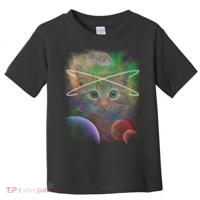 Cool Cat Nebula Space Universe Toddler T-Shirt