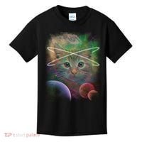 Cool Cat Nebula Space Universe  Kids T-Shirt thumb 0