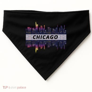 Cool Chicago Skyline USA-Made Doggie Bandana