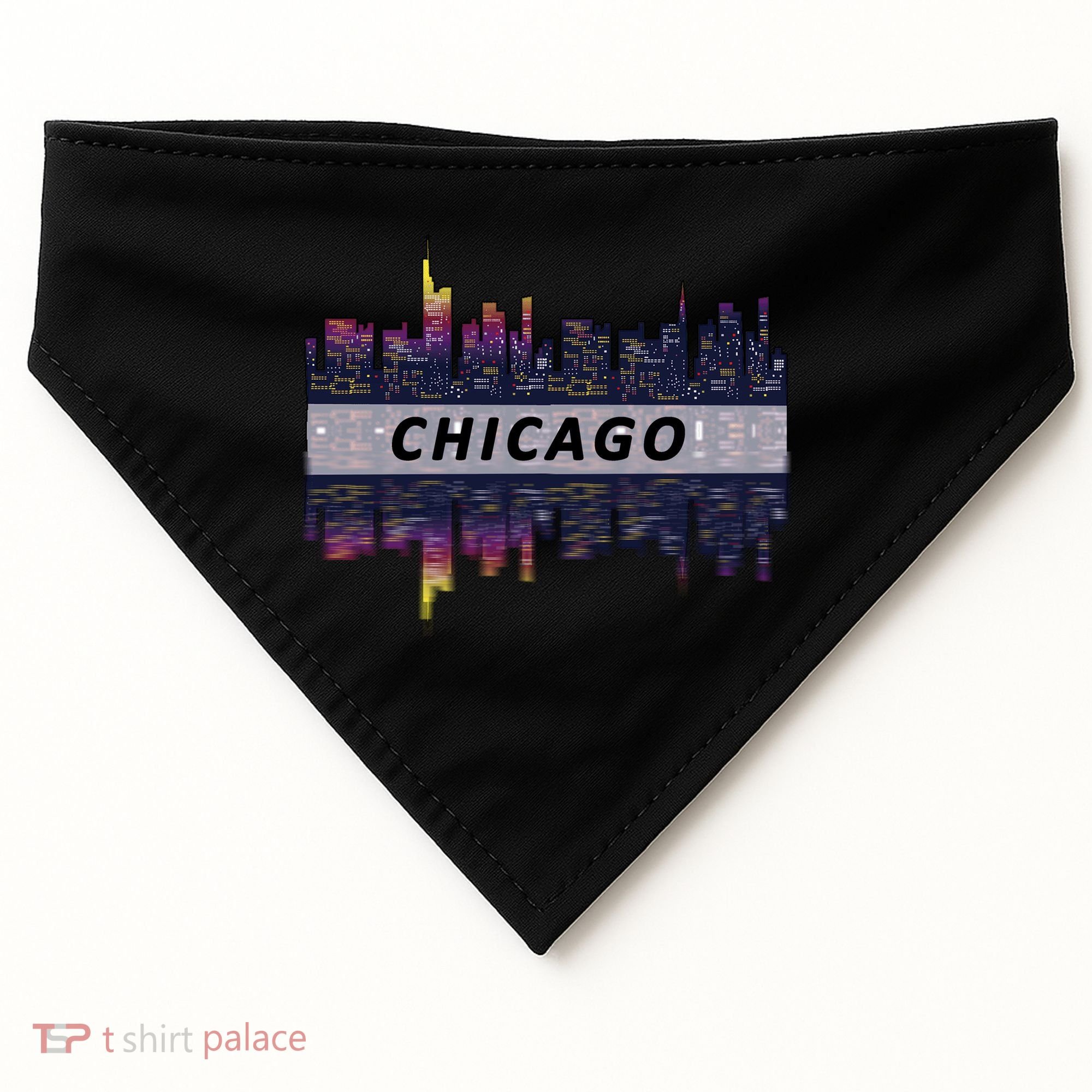 Cool Chicago Skyline USA-Made Doggie Bandana