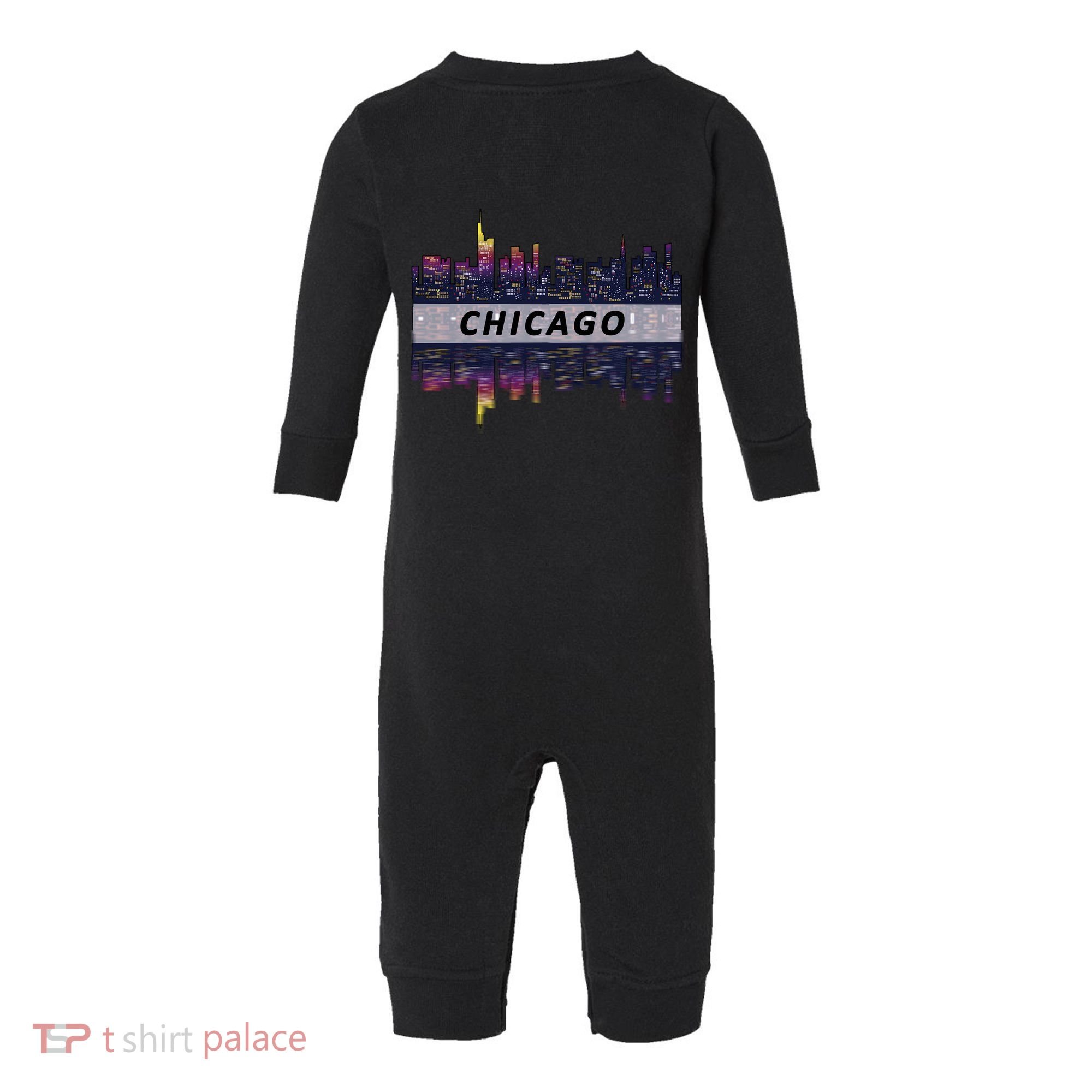 Cool Chicago Skyline Infant Fleece One Piece