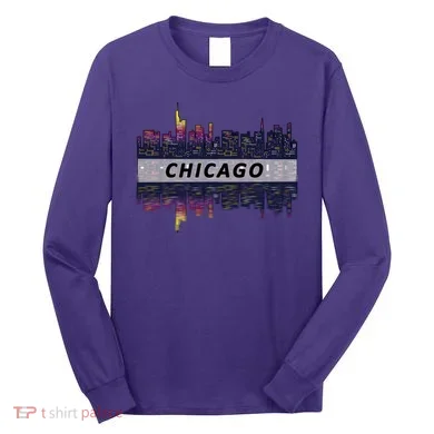 Cool Chicago Skyline Long Sleeve Shirt