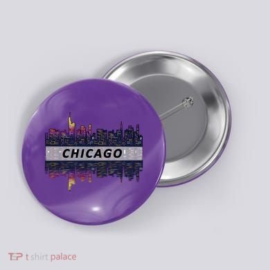 Cool Chicago Skyline Button