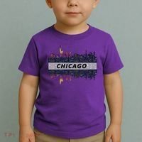Cool Chicago Skyline Toddler T-Shirt thumb 2