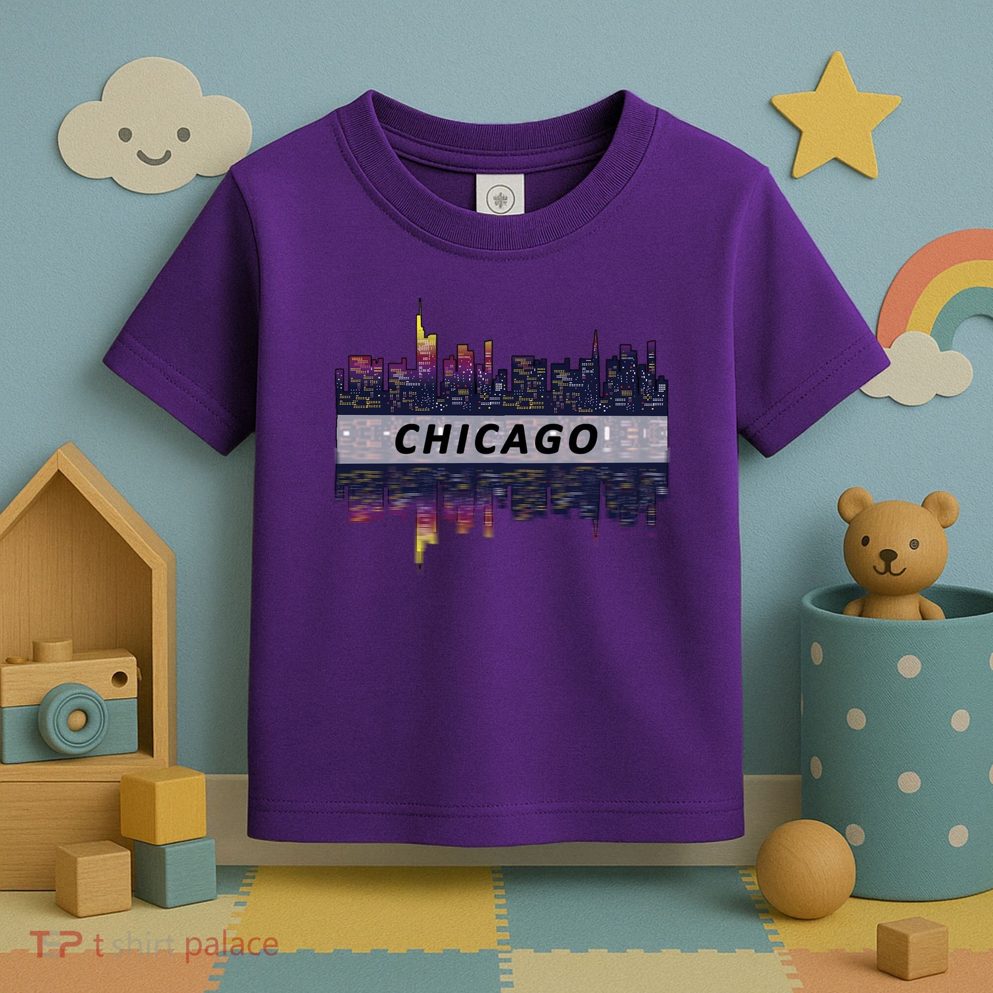 Cool Chicago Skyline Toddler T-Shirt