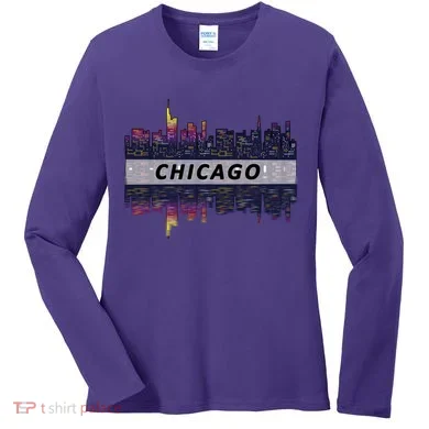 Cool Chicago Skyline Women's Long Sleeve Shirt
