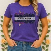 Cool Chicago Skyline Women's T-Shirt thumb 2