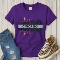 Cool Chicago Skyline Women's T-Shirt thumb 3