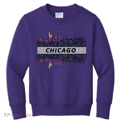 Cool Chicago Skyline Kids Sweatshirt