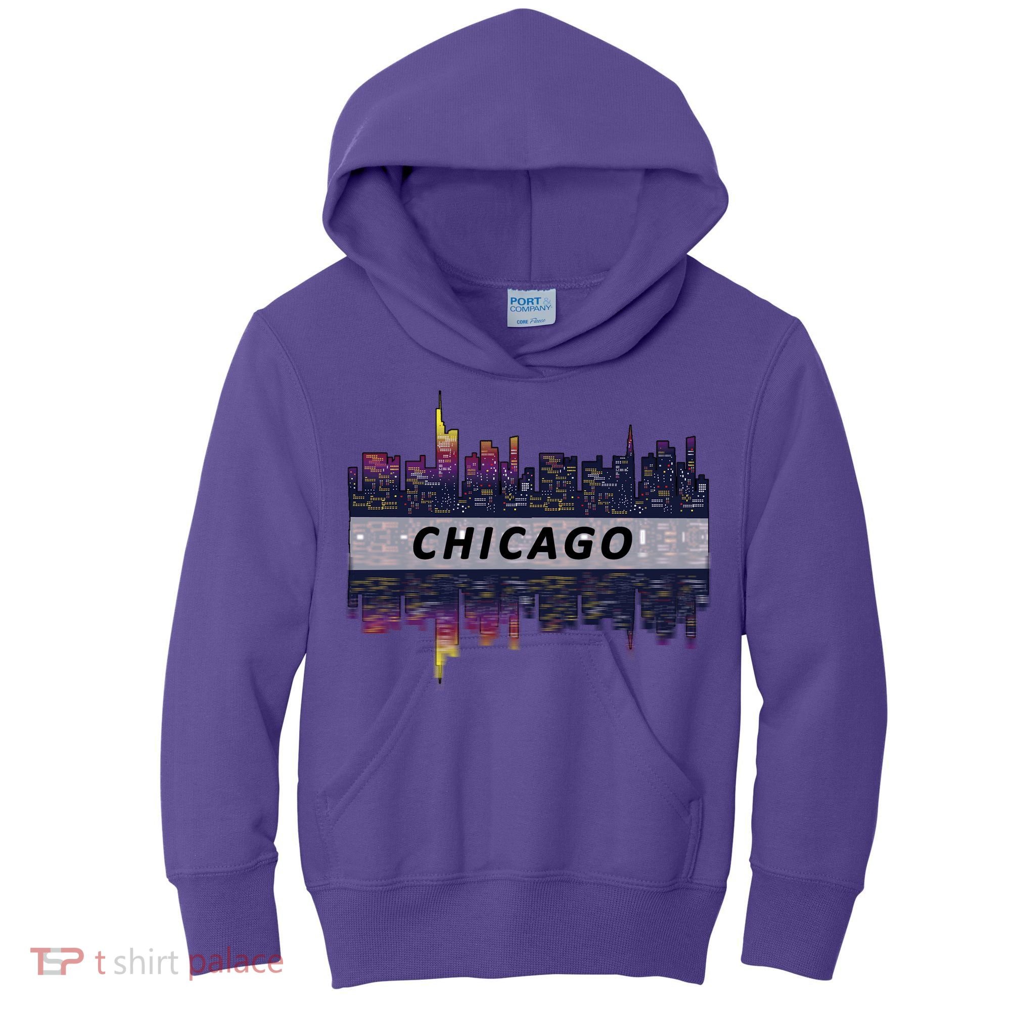 Cool Chicago Skyline Kids Hoodie