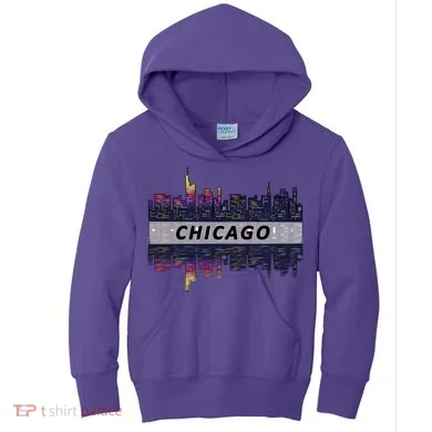 Cool Chicago Skyline Kids Hoodie