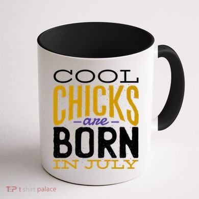 Cool Chicks Are Born In July Coffee Mug back