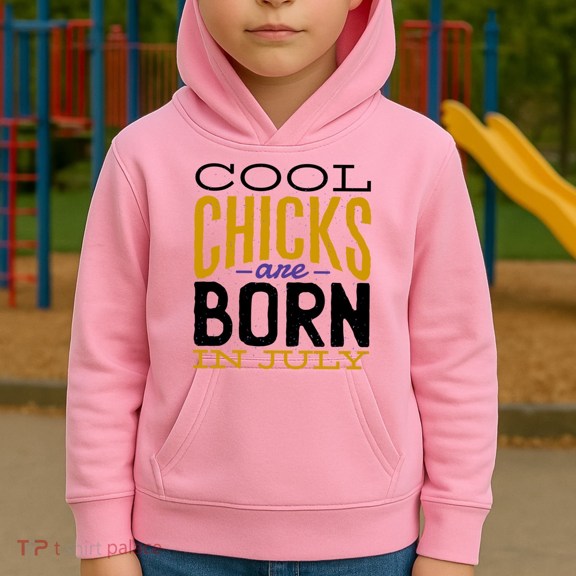 Cool Chicks Are Born In July Kids Hoodie