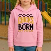 Cool Chicks Are Born In July Kids Hoodie thumb 3