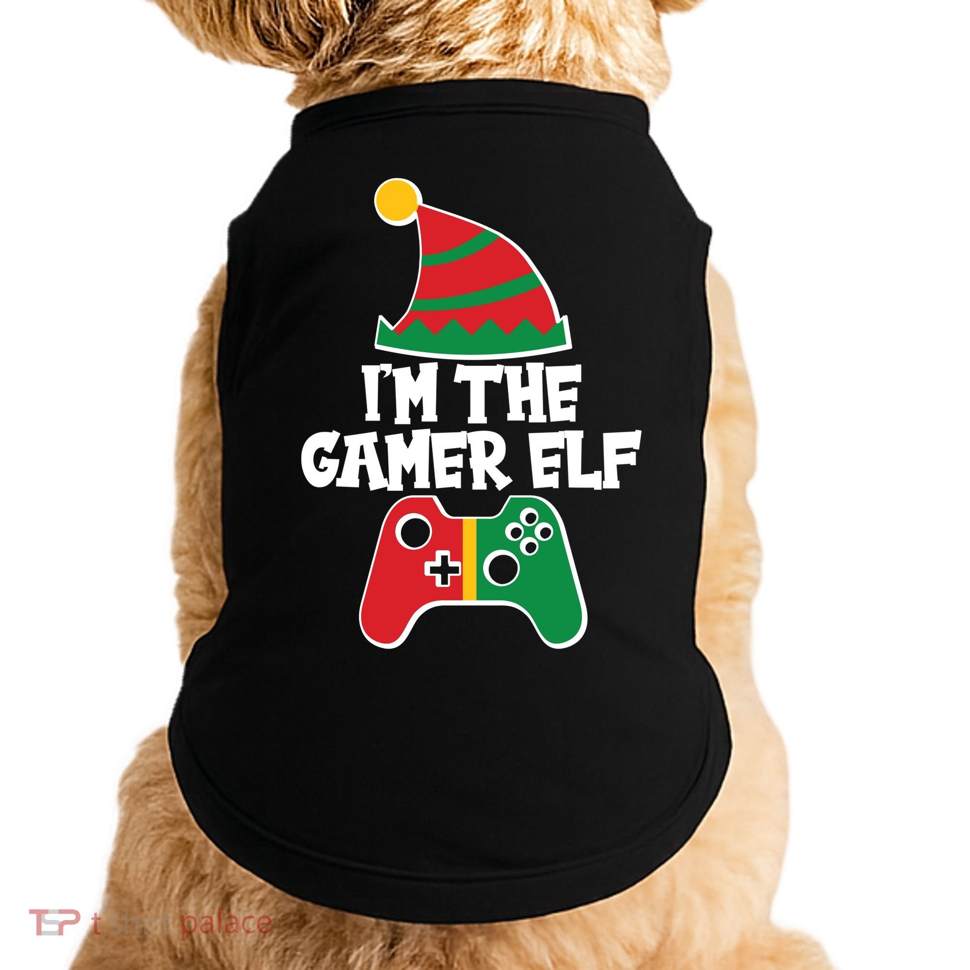Cool Christmas I'm The Gamer Elf Doggie Tank