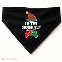 Cool Christmas I'm The Gamer Elf USA-Made Doggie Bandana thumb 0