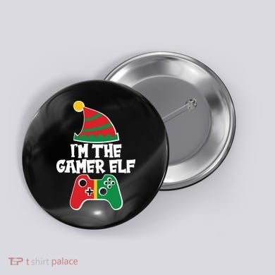 Cool Christmas I'm The Gamer Elf Button