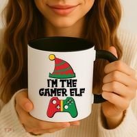 Cool Christmas I'm The Gamer Elf Coffee Mug thumb 3