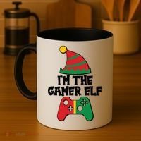 Cool Christmas I'm The Gamer Elf Coffee Mug thumb 4