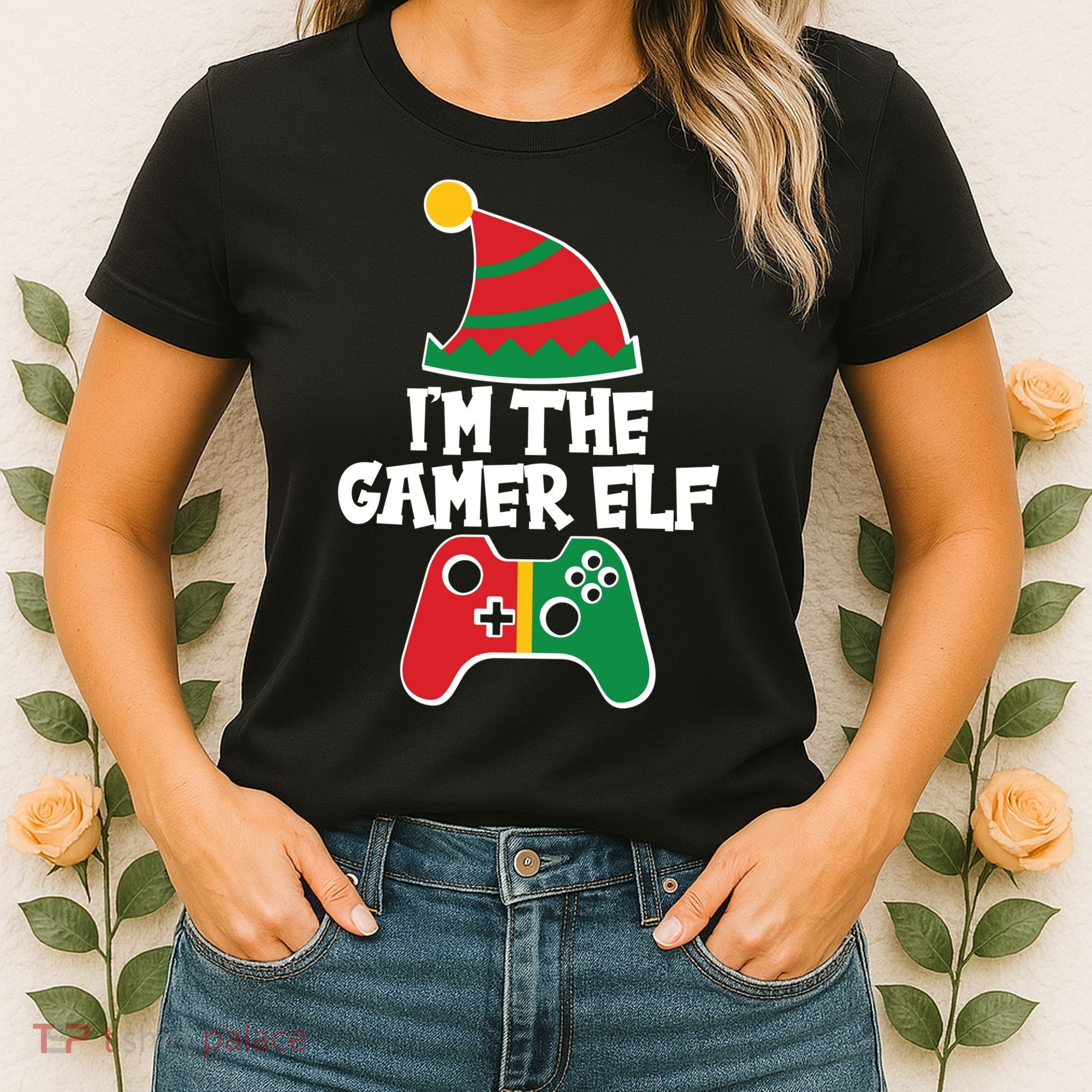 Cool Christmas I'm The Gamer Elf Women's T-Shirt